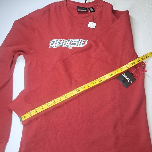 NWT's VTG Quiksilver Men's Small Red Long Sleeve Shirt Pull Over 90’s Skateboard - Picture 10 of 12